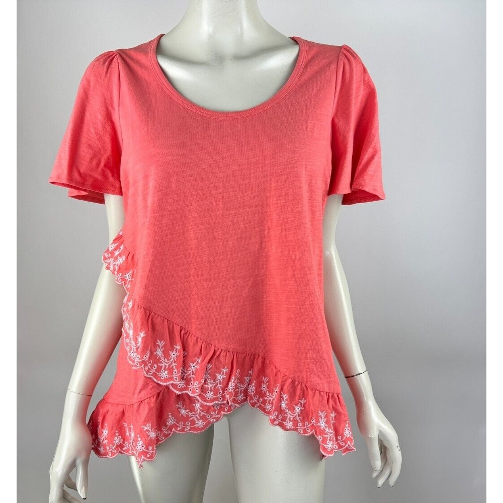 Matilda Jane Eureka Springs Embroidered Top Women M NWT Cotton Short Sleeve